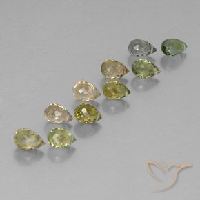5.68 ct natürliche Mehrfarbig Turmalin-Edelsteine, Briolette, VS-SI