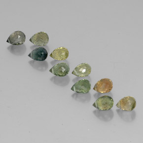 4,54 ct natürliche mehrfarbiger Turmalin-Edelsteine, Briolette, VS-SI