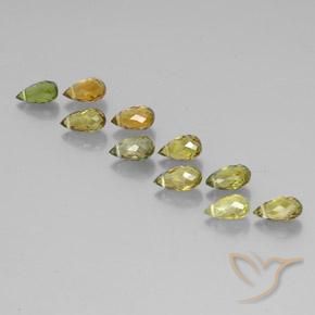 4.90 ct natürliche Mehrfarbig Turmalin-Edelsteine, Briolette, VS-SI