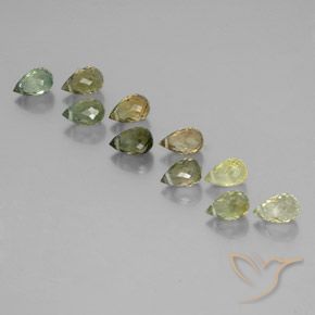 6.97 ct natürliche Mehrfarbig Turmalin-Edelsteine, Briolette, VS-SI