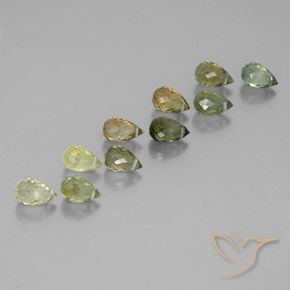 6.97 ct natürliche Mehrfarbig Turmalin-Edelsteine, Briolette, VS-SI