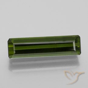 1.38ct Natürlicher Erdiges Grün Turmalin, Smaragdschliff, VS-SI