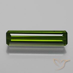 1.29ct Natürlicher dunkelgrün Turmalin, Smaragdschliff, VS-SI