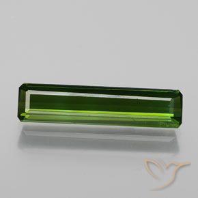 1.47ct Natürlicher dunkelgrün Turmalin, Smaragdschliff, SI