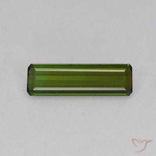 1.09ct Natürlicher tiefgrün Turmalin, Smaragdschliff, VVS
