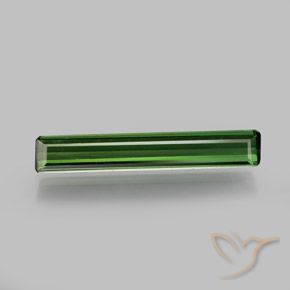 1.45ct Natürlicher Mittel-Dunkelgrün Turmalin, Smaragdschliff, VVS-VS