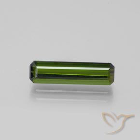 1.52ct Natürlicher dunkelgrün Turmalin, Smaragdschliff, VVS-VS