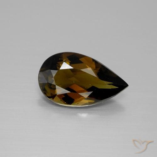 2.36ct Natürlicher Warmes Braun Turmalin, Birnenform, VVS