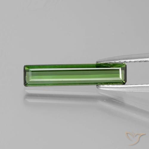 1.13ct Natürlicher Mittelgrün Turmalin, Smaragdschliff, VS