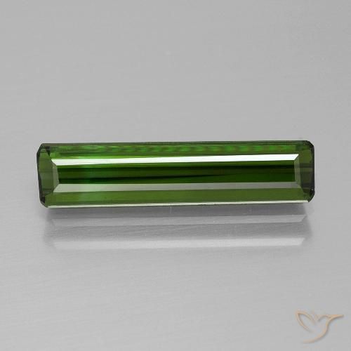 1.70ct Natürlicher dunkelgrün Turmalin, Smaragdschliff, VVS
