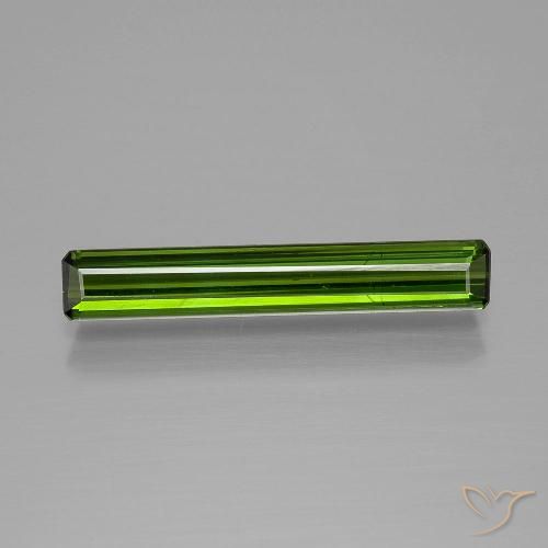 1.34ct Natürlicher Erdiges Grün Turmalin, Smaragdschliff, VS