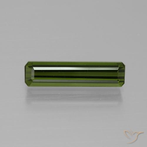 1.57ct Natürlicher Erdiges Grün Turmalin, Smaragdschliff, VVS-VS