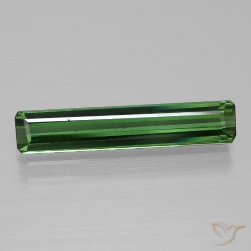 1.68ct Natürlicher Mittelgrün Turmalin, Oktagonschliff, VVS-VS, Photo A