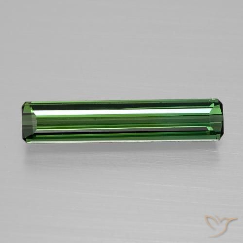 1.35ct Natürlicher Mittelgrün Turmalin, Smaragdschliff, VVS-VS