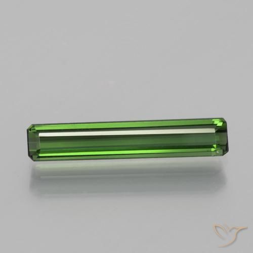 1.37ct Natürlicher Erdiges Grün Turmalin, Smaragdschliff, VS