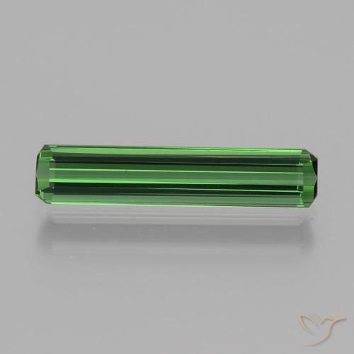 1.30ct Natürlicher tiefgrün Turmalin, Smaragdschliff, VVS