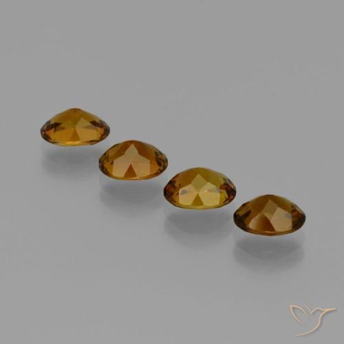3.68 ct natürliche Tiefbraun bis rötlich-golden Turmalin-Edelsteine, Oval, VVS-VS
