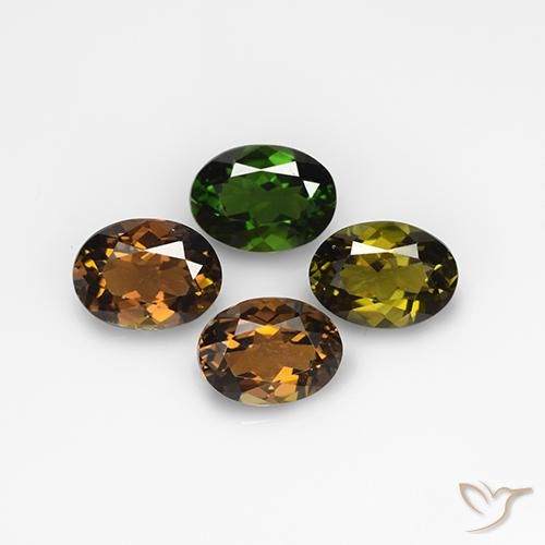 2.74 ct natürliche Mehrfarbig Turmalin-Edelsteine, Oval, VVS-VS