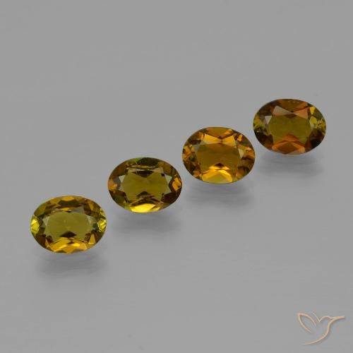 3.43 ct natürliche Dunkles Gold Turmalin-Edelsteine, Oval, VVS-VS
