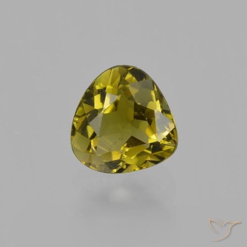 0.94ct Natürlicher Mittelgelb Turmalin, Birnenform, VS