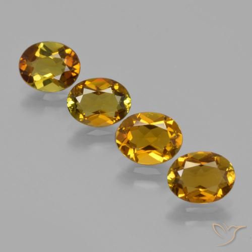 3.43ctw Natürlicher gold-braun Turmalin, Oval, VS
