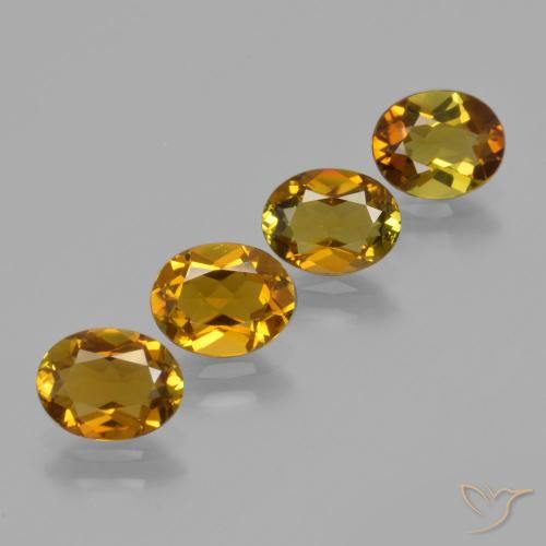 3.43 ct natürliche gold-braun Turmalin-Edelsteine, Oval, VS