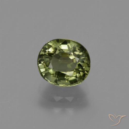 1.19ct Natürlicher Mittel-Dunkelgrün Turmalin, Oval, VS