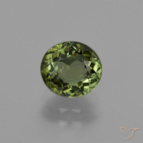 1.26ct Natürlicher dunkelgrün Turmalin, Oval, VVS-VS