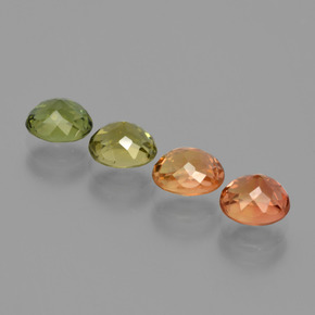 2,54 ct natürliche Mehrfarbig Turmalin-Edelsteine, Oval Schliff, VVS-VS