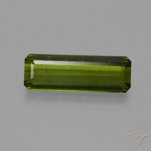 1.77ct Natürlicher tiefgrün Turmalin, Smaragdschliff, VS