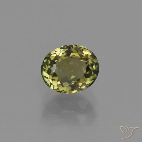 1.09ct Natürlicher Warmes Erdgrün Turmalin, Oval, VVS-VS