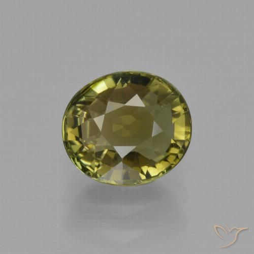 1.34ct Natürlicher Warmes Erdgrün Turmalin, Oval, VVS