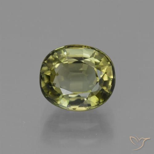 1.28ct Natürlicher Warmes Erdgrün Turmalin, Oval, VVS