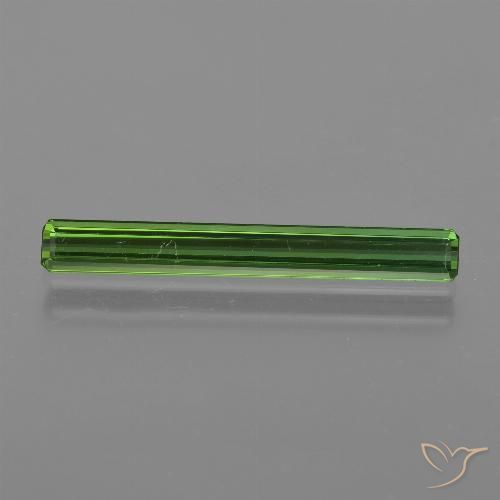 1.50ct Natürlicher Mittelgrün Turmalin, Smaragdschliff, VVS-VS