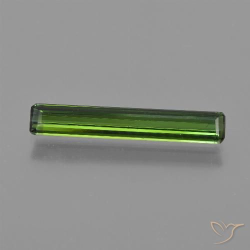 1.53ct Natürlicher dunkelgrün Turmalin, Smaragdschliff, VS