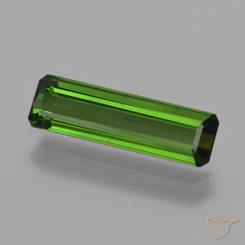 1.12ct Natürlicher Mittelgrün Turmalin, Oktagonschliff, VVS-VS, Photo A