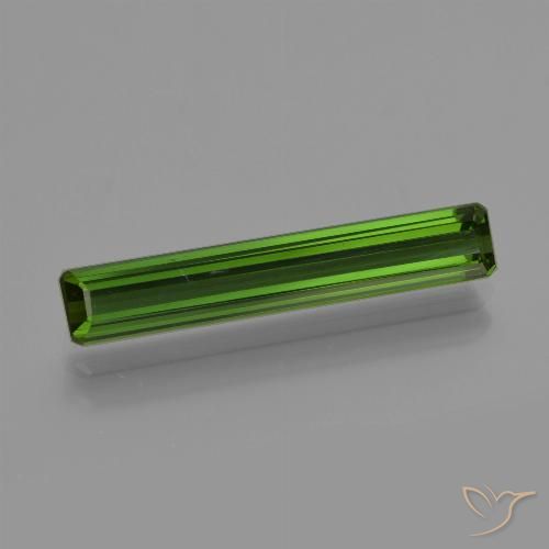 2.11ct Natürlicher dunkelgrün Turmalin, Oktagonschliff, VVS-VS, Photo A