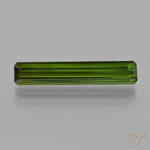 3.19ct Natürlicher dunkelgrün Turmalin, Oktagonschliff, VS, Photo A