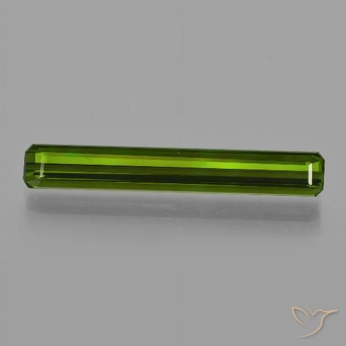 3.27ct Natürlicher Erdiges Grün Turmalin, Smaragdschliff, VS