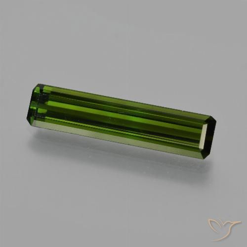 2.59ct Natürlicher dunkelgrün Turmalin, Smaragdschliff, VS
