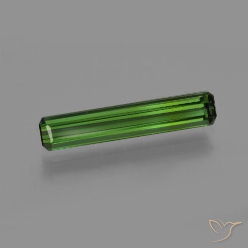 1.30ct Natürlicher tiefgrün Turmalin, Smaragdschliff, VS