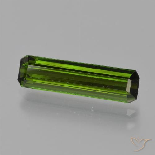 1.64ct Natürlicher dunkelgrün Turmalin, Smaragdschliff, VS
