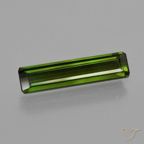 1.80ct Natürlicher Dunkles Erdgrün Turmalin, Smaragdschliff, VS