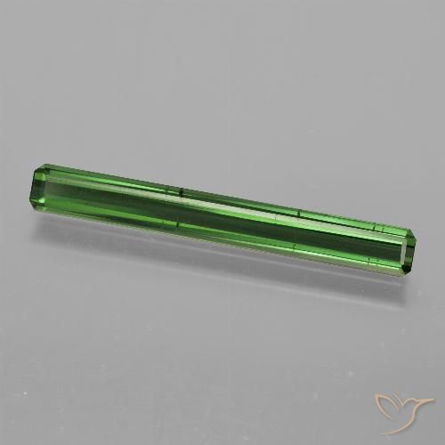 1.44ct Natürlicher Mittelgrün Turmalin, Smaragdschliff, VS-SI