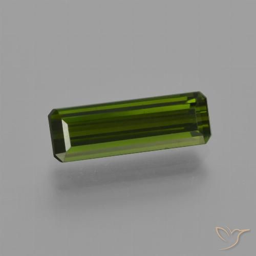 1.44ct Natürlicher tiefgrün Turmalin, Smaragdschliff, VS