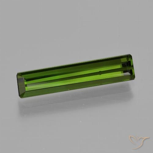 1.76ct Natürlicher dunkelgrün Turmalin, Smaragdschliff, VS