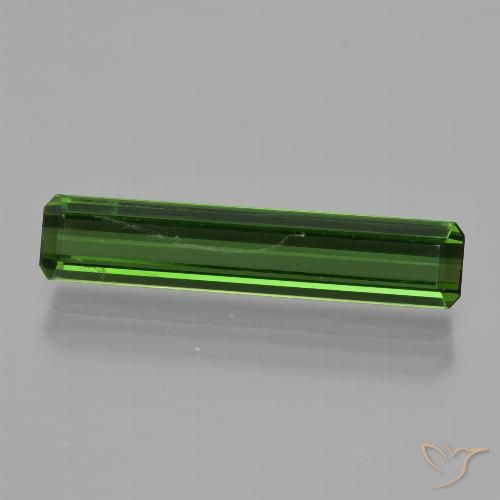 1.78ct Natürlicher dunkelgrün Turmalin, Smaragdschliff, VS