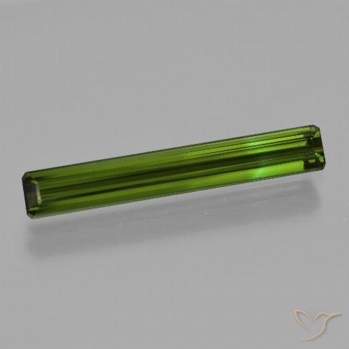 1.70ct Natürlicher dunkelgrün Turmalin, Smaragdschliff, VS