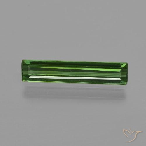 0.90ct Natürlicher Erdiges Grün Turmalin, Smaragdschliff, VS