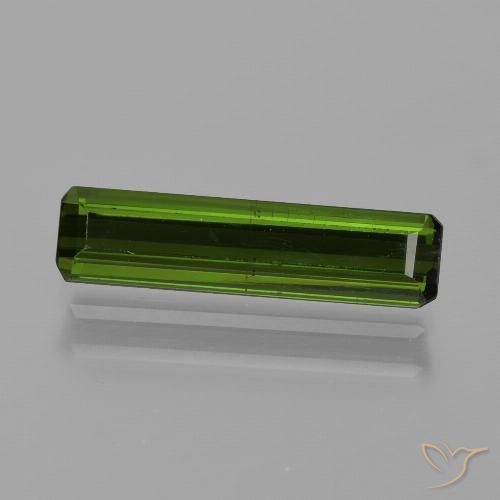 1.27ct Natürlicher tiefgrün Turmalin, Smaragdschliff, VS